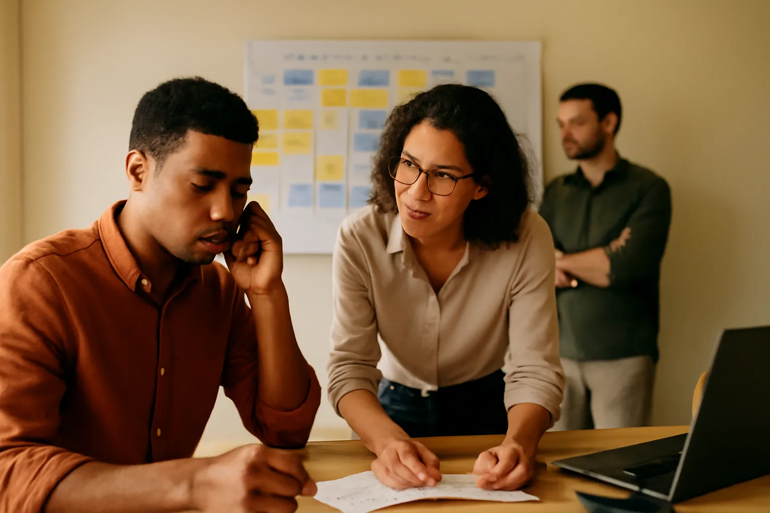 Equipe comercial analisando prioridades de leads em um CRM